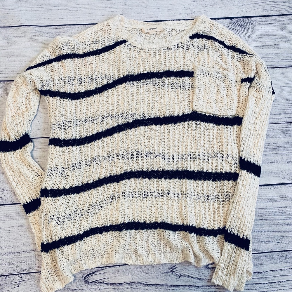 Black and white oversized sweater
